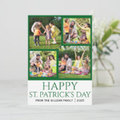 ハッピーSt patricks dayシャムロック家族4枚の写真 シーズンカード (スタンド正面)