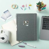 ハッピーSt patricks dayドッグフォーリーフクローバーグリーン シール (iPadカバー)