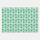 ハッピーSt patricks dayドッグフォーリーフクローバーグリーン ラッピングペーパーシート (正面3)