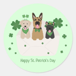 ハッピーSt patricks dayドッグメール ラウンドシール