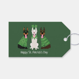 ハッピーSt patricks dayドベルマンドッグス ギフトタグ