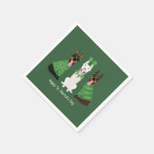 ハッピーSt patricks dayドベルマンドッグス スタンダードカクテルナプキン (角)