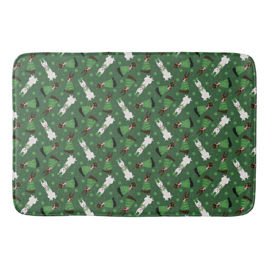 ハッピーSt patricks dayドベルマンドッグス バスマット (正面)
