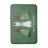 ハッピーSt patricks dayドベルマンドッグス バスマット (正面縦)