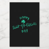 ハッピーSt patricks dayハートビートパルスシャムロック フードラベル (シングルラベル)