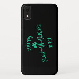 ハッピーSt patricks dayハートビートパルスシャムロック iPhone XRケース