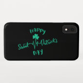 ハッピーSt patricks dayハートビートパルスシャムロック Case-Mate iPhoneケース (裏面(横))
