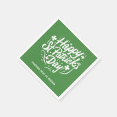 ハッピーSt patricks dayパーティーカスタムアイリッシュシャームロック スタンダードカクテルナプキン (角)