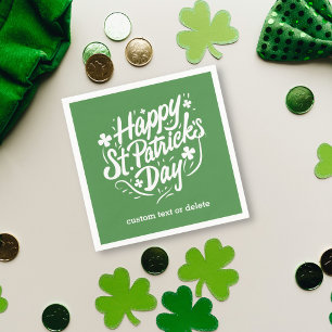 ハッピーSt patricks dayパーティーカスタムアイリッシュシャームロック スタンダードカクテルナプキン