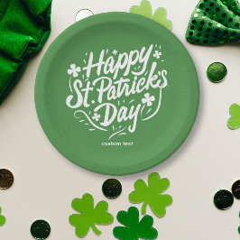 ハッピーSt patricks dayパーティーカスタムアイリッシュシャームロック ペーパープレート