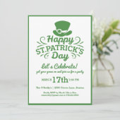 ハッピーSt patricks dayパーティーレプレシャン&シャムロック 招待状 (スタンド正面)