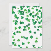 ハッピーSt patricks dayパーティーレプレシャン&シャムロック 招待状 (裏面)
