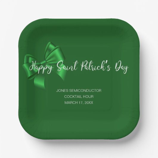 ハッピーSt patricks dayビジネスパーティー ペーパープレート (正面)