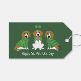 ハッピーSt patricks dayビーグルドッグス ギフトタグ