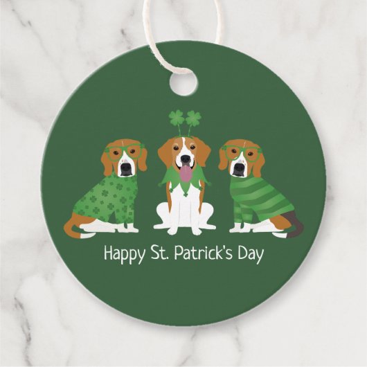 ハッピーSt patricks dayビーグルドッグス フェイバータグ (正面)