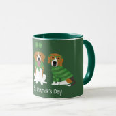 ハッピーSt patricks dayビーグルドッグス マグカップ (正面右)