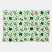 ハッピーSt patricks dayピットブルドッグス キッチンタオル (横)