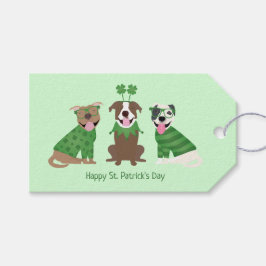 ハッピーSt patricks dayピットブルドッグス ギフトタグ
