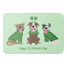 ハッピーSt patricks dayピットブルドッグス バスマット