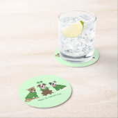 ハッピーSt patricks dayピットブルドッグス ラウンドペーパーコースター (インサイチュ)