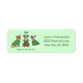 ハッピーSt patricks dayピットブルドッグス ラベル (正面)