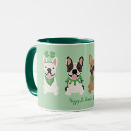 ハッピーSt patricks dayフランスのブルドッグ マグカップ