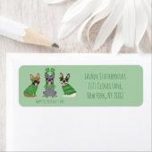 ハッピーSt patricks dayフランスのブルドッグ ラベル (インサイチュ)