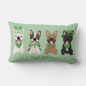 ハッピーSt patricks dayフランスのブルドッグ ランバークッション (裏面)