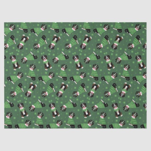 ハッピーSt patricks dayベルネーズマウンテンドッグス 薄葉紙 (正面)