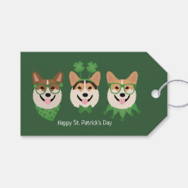 ハッピーSt patricks dayペンブロークウェルシュコーギードッグス ギフトタグ