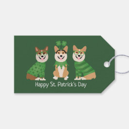 ハッピーSt patricks dayペンブロークウェルシュコーギードッグス ギフトタグ