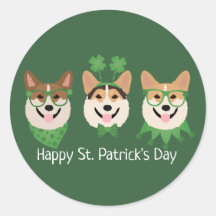 ハッピーSt patricks dayペンブロークウェルシュコーギードッグス