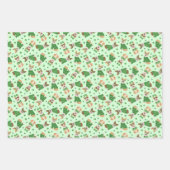 ハッピーSt patricks dayペンブロークウェルシュコーギードッグス ラッピングペーパーシート (正面2)