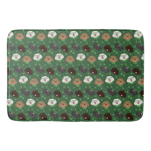 ハッピーSt patricks dayマルティプードーズ バスマット (正面)