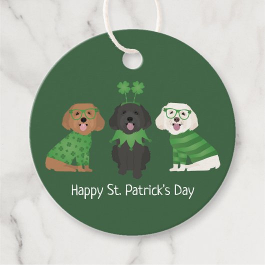 ハッピーSt patricks dayマルティプードーズ フェイバータグ (正面)