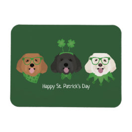 ハッピーSt patricks dayマルティプードーズ マグネット