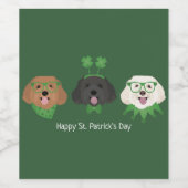 ハッピーSt patricks dayマルティプードーズ ワインラベル (シングルラベル)