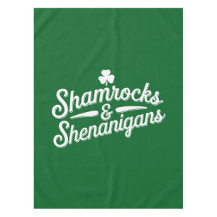 ハッピーSt patricks dayラッキーシャムロック&シェナニガン テーブルクロス