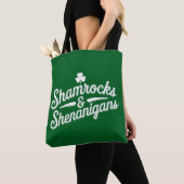 ハッピーSt patricks dayラッキーシャムロック&シェナニガン トートバッグ (クローズアップ)