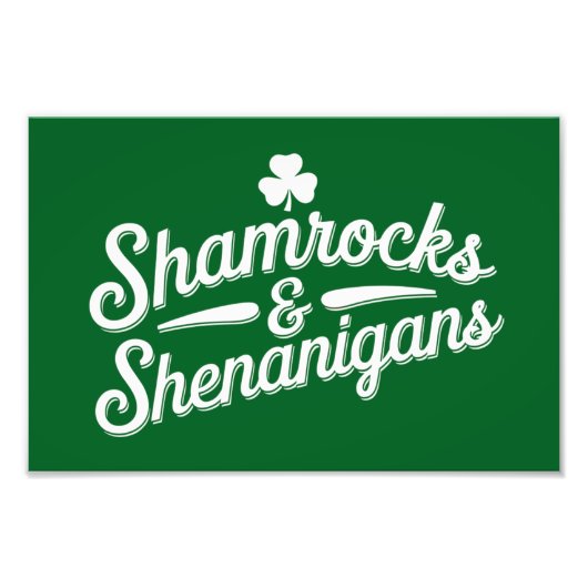 ハッピーSt patricks dayラッキーシャムロック&シェナニガン フォトプリント (正面)