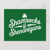 ハッピーSt patricks dayラッキーシャムロック&シェナニガン ポストカード (正面)
