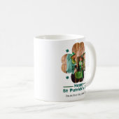 ハッピーSt patricks dayラッキーシャームロック家族の写真 コーヒーマグカップ (正面右)