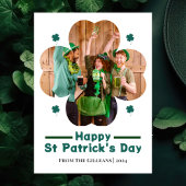 ハッピーSt patricks dayラッキーシャームロック家族の写真 シーズンカード