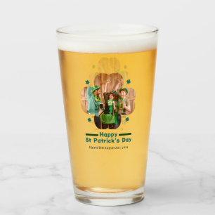 ハッピーSt patricks dayラッキーシャームロック家族の写真 タンブラーグラス