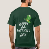 ハッピーSt patricks dayラッキーハットレプラーシャン金ゴールド Tシャツ (裏面)
