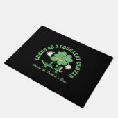 ハッピーSt patricks dayラッキー四葉クローバー ドアマット (アングル)