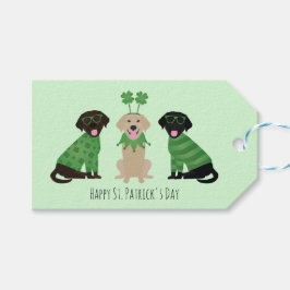 ハッピーSt patricks dayラブラドールレトリエバードッグ ギフトタグ