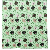 ハッピーSt patricks dayラブラドールレトリエバードッグ シャワーカーテン (正面)