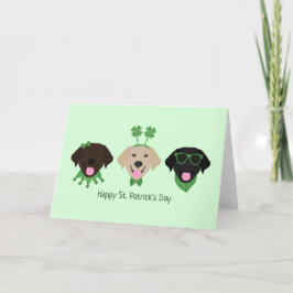 ハッピーSt patricks dayラブラドールレトリエバードッグ シーズンカード