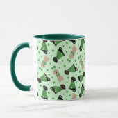 ハッピーSt patricks dayラブラドールレトリエバードッグ マグカップ (左)
